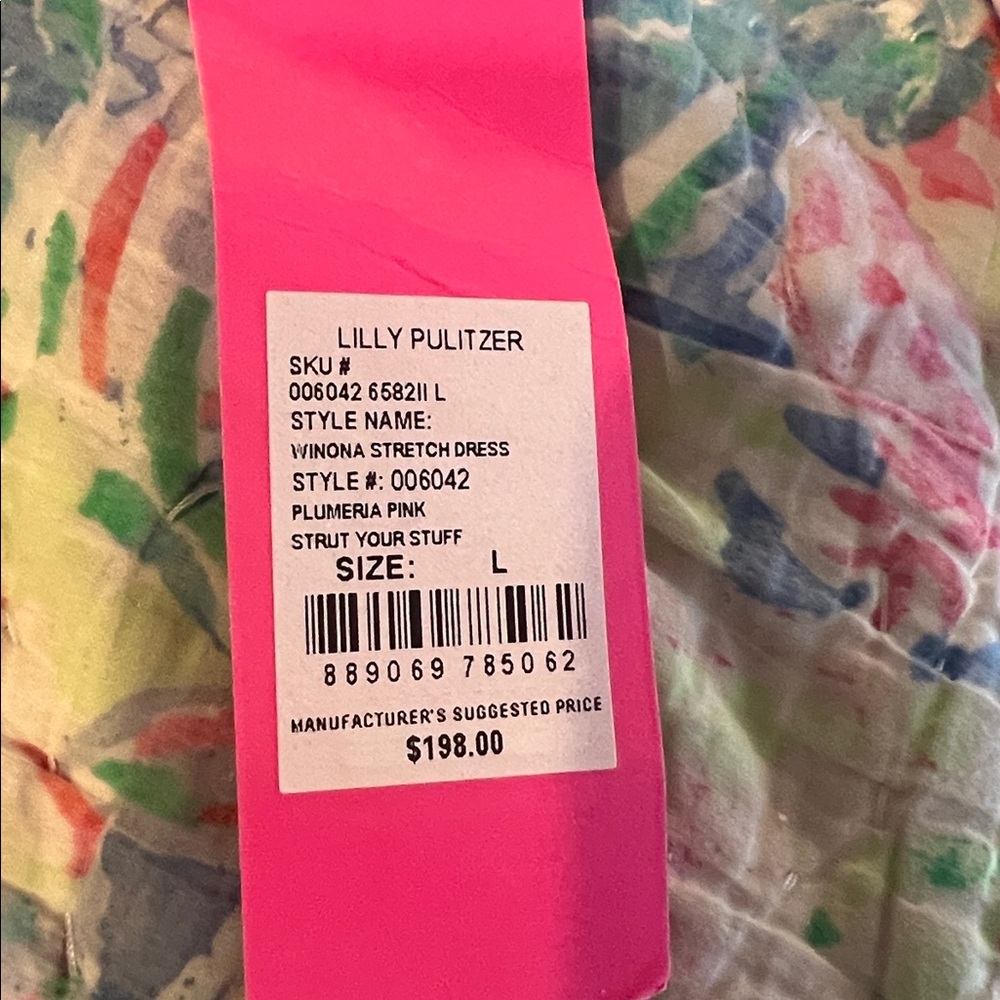 Lilly Pulitzer Winona Dress Plumeria Pink Strut Your Stuff see description - Picture 6 of 6